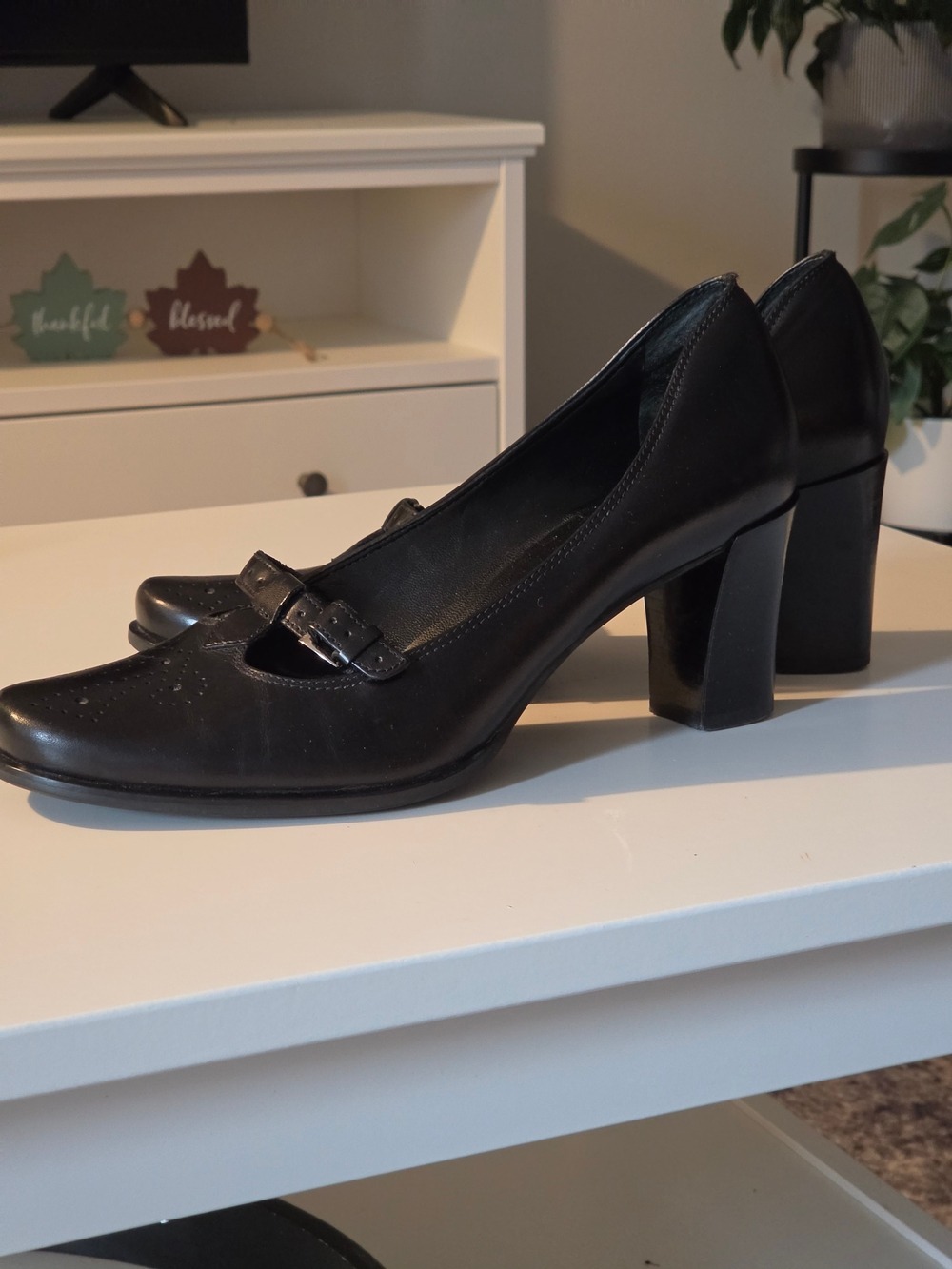 Black Mary Jane Pump with Buckle Detail - Women Shoes - Picture 7 of 7